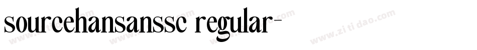 sourcehansanssc regular字体转换